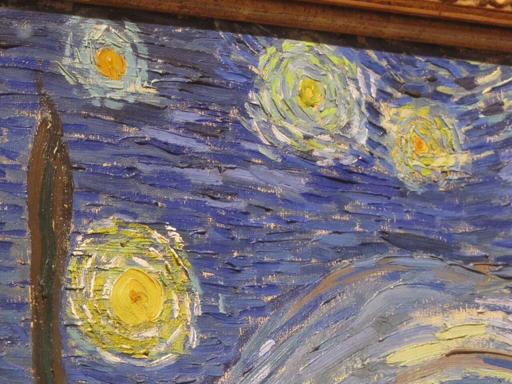 the stars in the starry night painting by van gogh