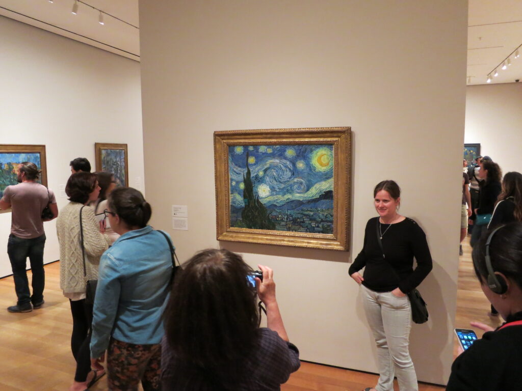 van gogh's starry night at the museum of mordern art (MOMA), New York 