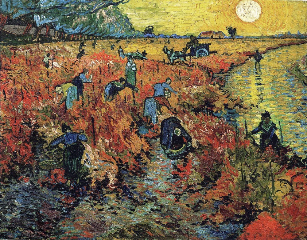 The Red Vineyards near Arles by Vincent Van Gogh, 1888