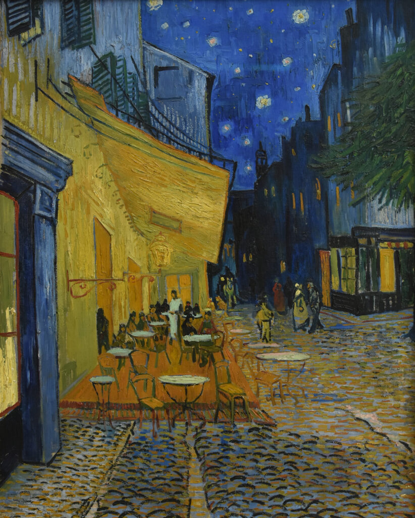 Cafe Terrace at Night painting by Vincent van Gogh 1888 Arles street cafe scene
