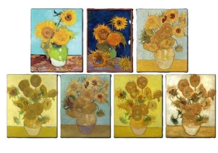 sunflower series by van gogh