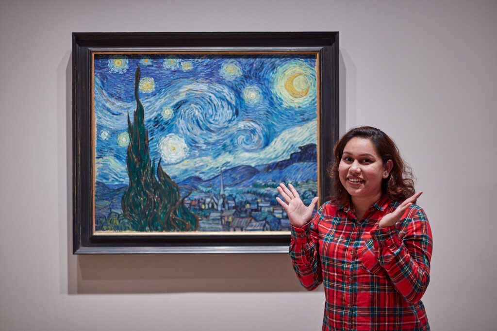 van gogh starry night at MOMA, New York, USA